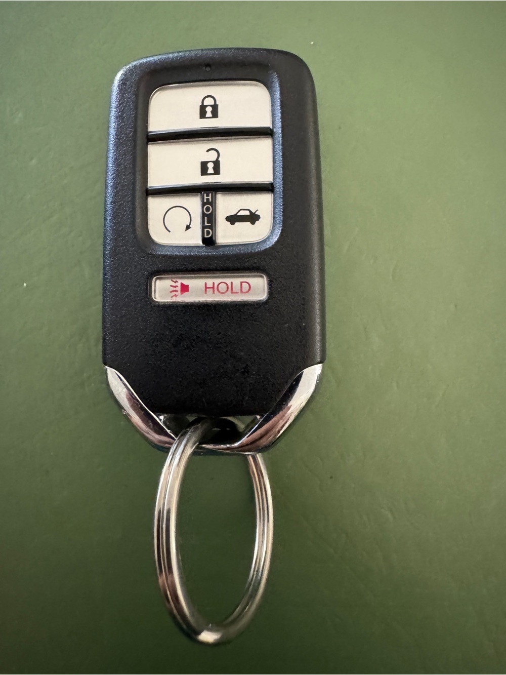 Honda Black Keyless Remote 5 Button Fob with Silver Accents - OEM Style